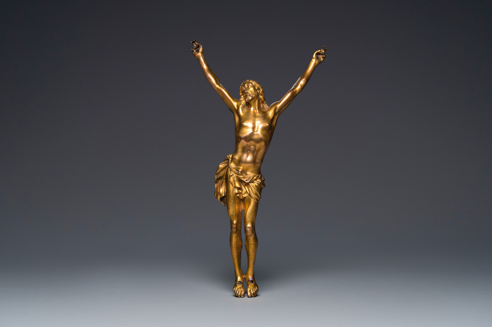 Christ en bronze dor&eacute;, Italie, 18&egrave;me