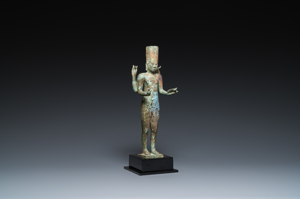 A bronze figure of Harihara, India, probably Gupta period, 8th C.