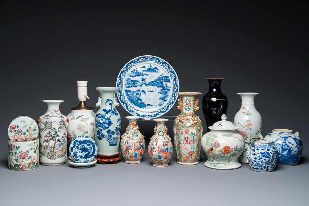 Collection vari&eacute;e en porcelaine de Chine, 19/20&egrave;me