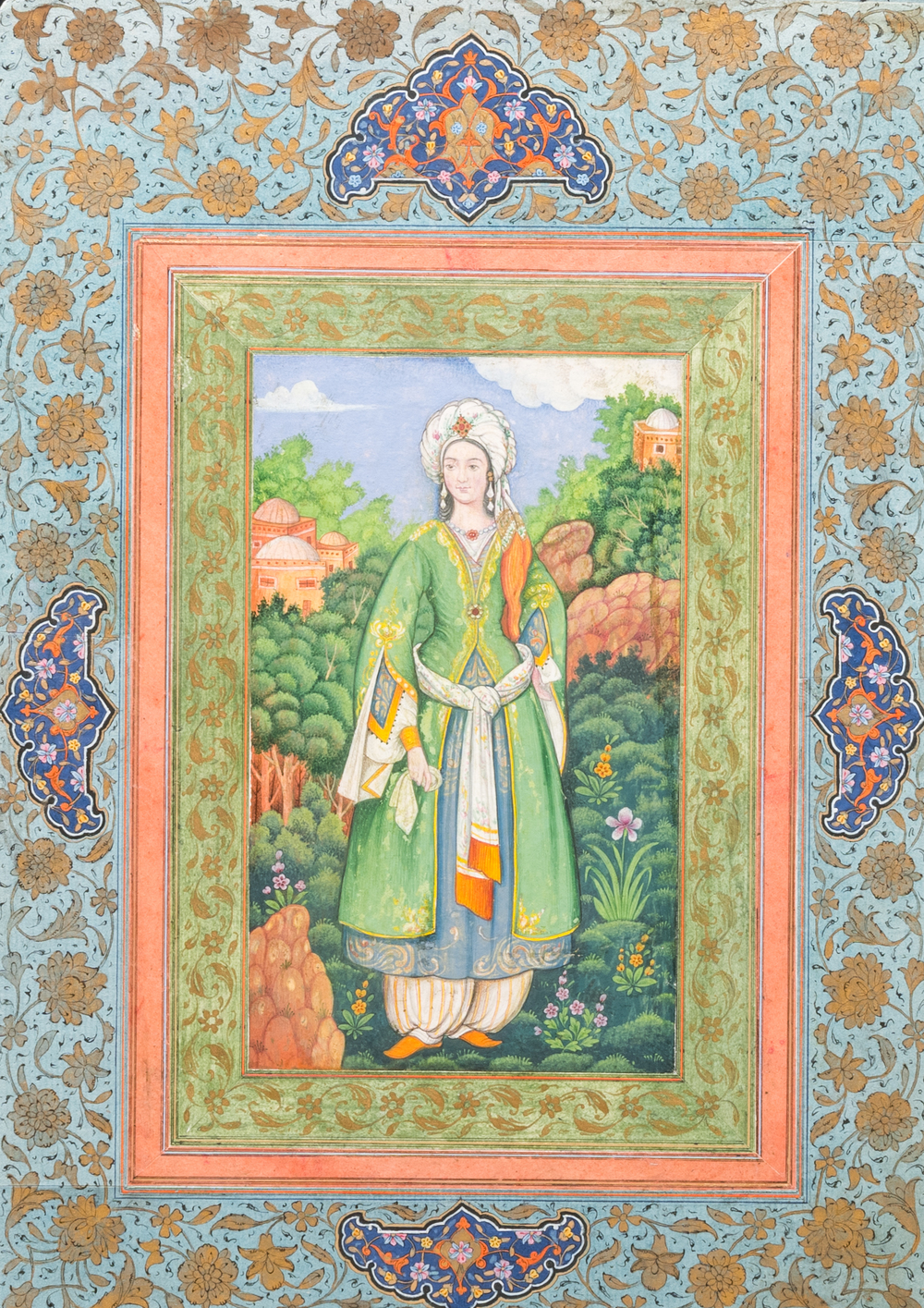 Qajar school, miniature: 'Portrait of a lady'