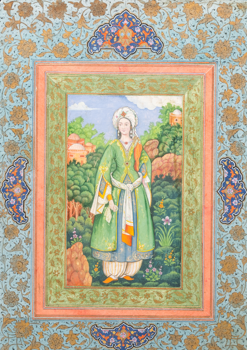 Qajar school, miniature: 'Portrait of a lady'