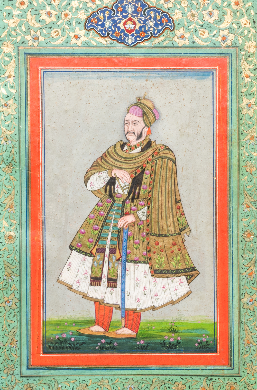 Indische school, miniatuur: 'Portret van sultan Abdullah Qutb Shah'