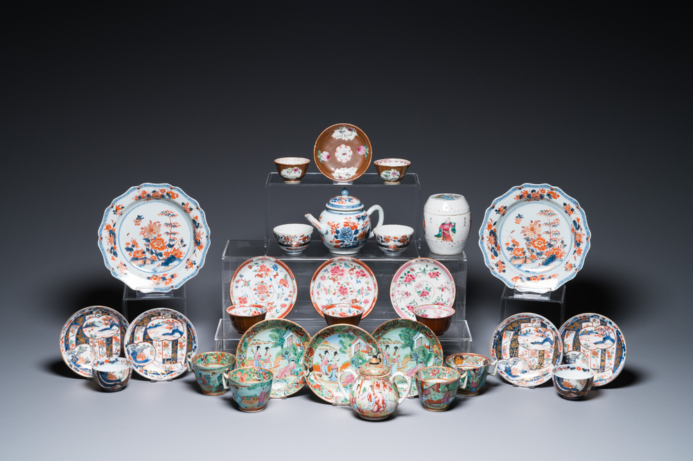 Collection vari&eacute;e en porcelaine de Chine et de Japon, Qianlong et post&eacute;rieur