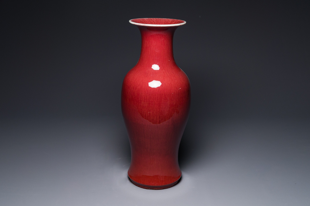 A Chinese sang-de-boeuf-glazed vase, 19th C.