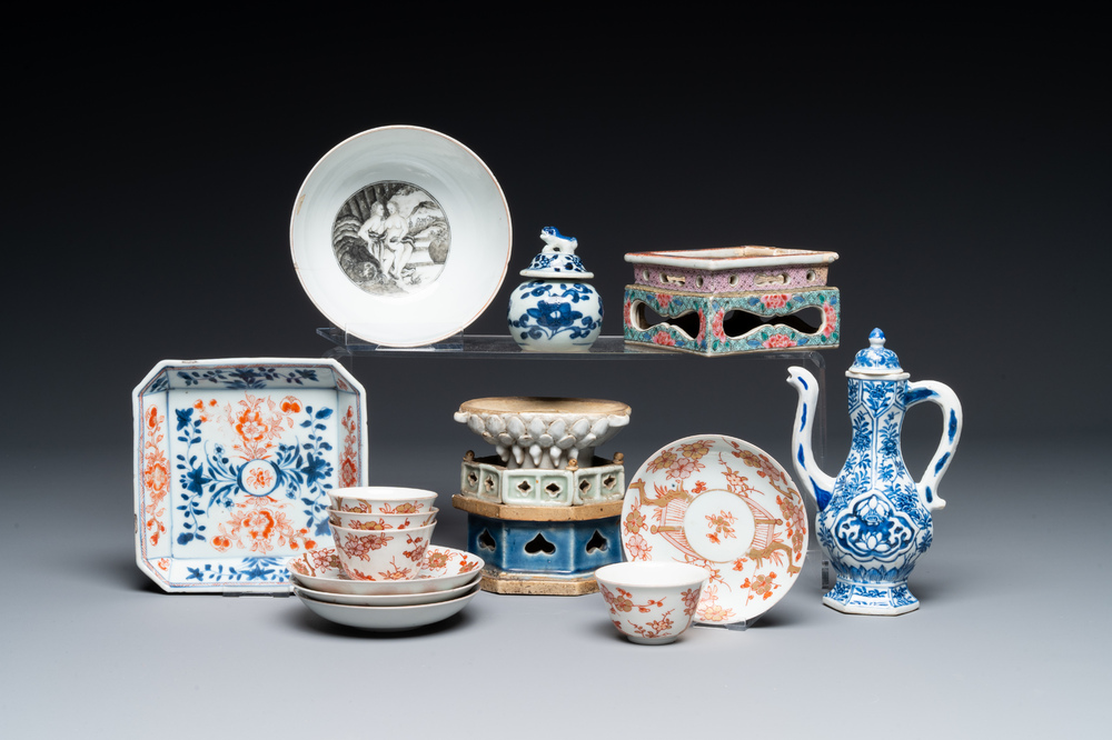 Collection vari&eacute;e de porcelaines de Chine et du Japon, 18&egrave;me