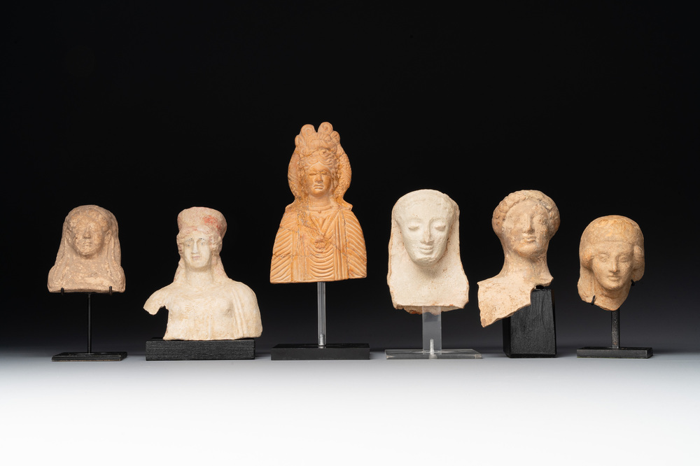 A fine collection of terracotta busts and two sculptures of the goddess Venus, Italy, 6th C. B.C./2nd C.