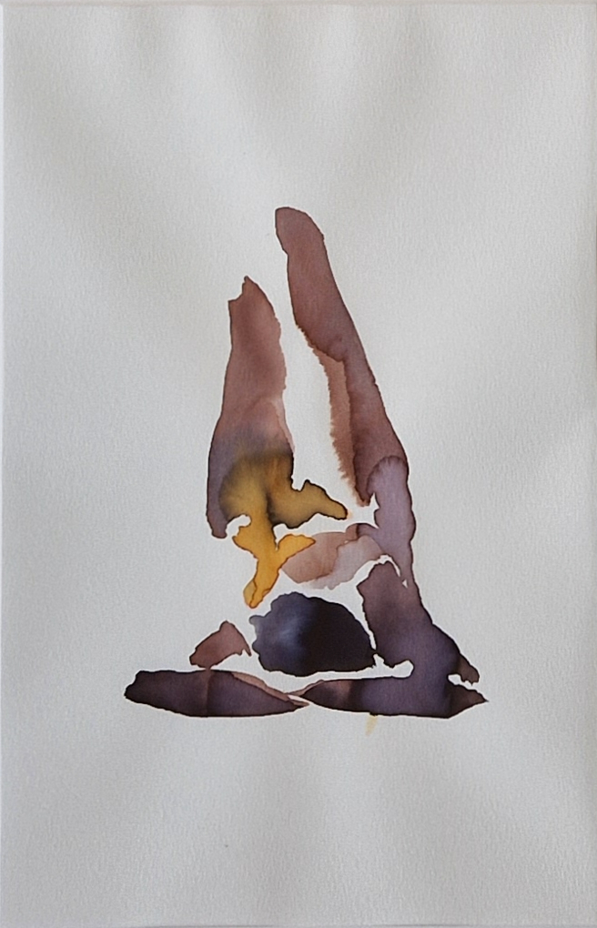 Herlinda De Clerck: 'Lying down', ecoline on paper