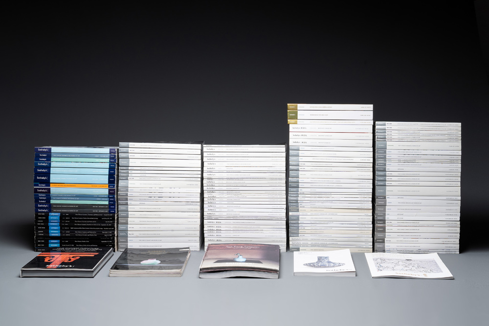 An impressive collection of 148 auction catalogues on Asian arts from Sotheby's, 1993-2020