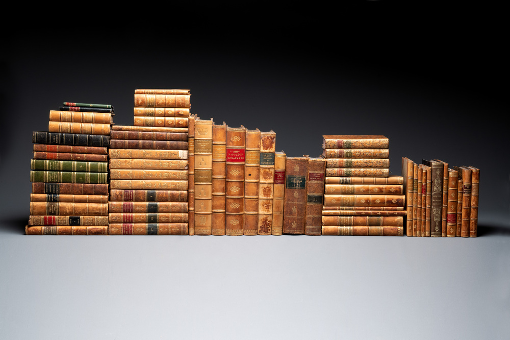 A collection of 63 books on the history of Napol&eacute;on Bonaparte, Henri IV and the French armies, 19/20th C.