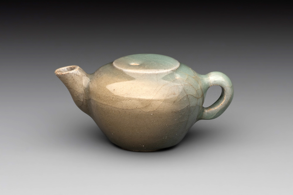A Chinese Longquan celadon water dropper, Song