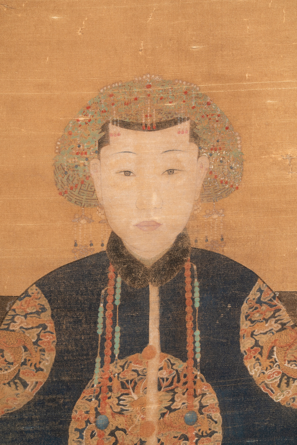 Chinese school: 'Portait of an imperial concubine', ink and colour on silk, Qing or later