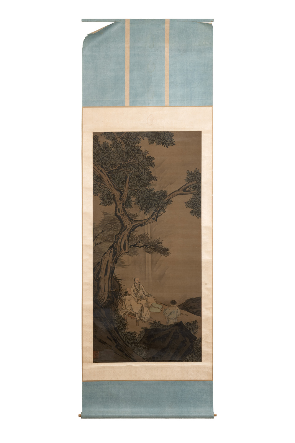 In the manner of Li Gonglin 李公麟 (1049-1106): 'Sages and servant under the tree', ink and colour on silk