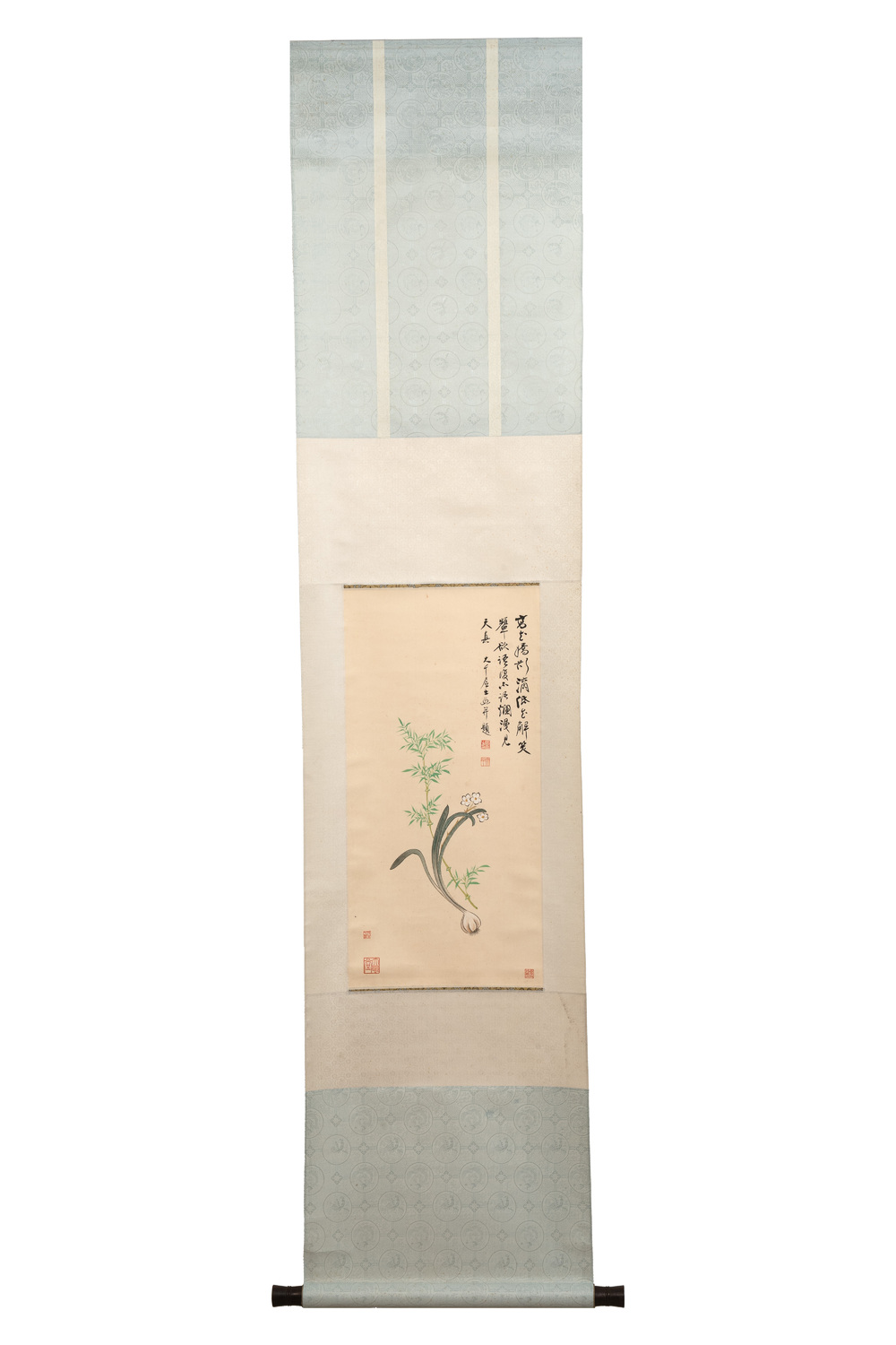 In the manner of Zhang Daqian 張大千 (1898-1983): 'Bamboo and Narcissus', ink and colour on paper