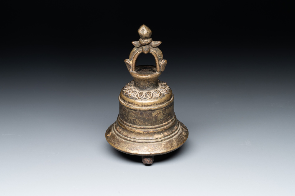 A bronze temple bell, Tibet or Nepal, 18/19th C.