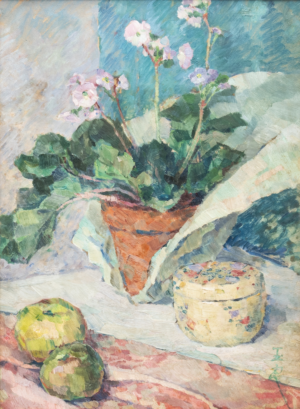 Pān Yuliang 潘玉良 (1899-1977): 'Still life', oil on board