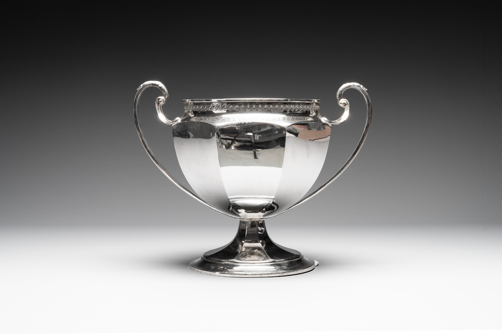 A gilt silver trophy-form vase, Julius Herz, Germany, late 19th/early 20th C.