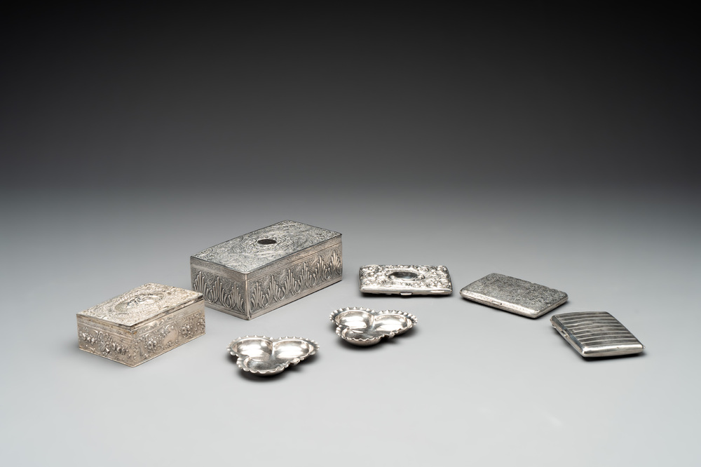 Seven silverwares, primarily England, 19/20th C.