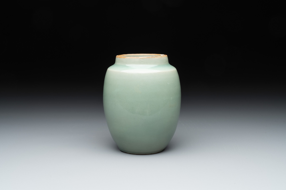 A Chinese Longquan celadon jar, Song