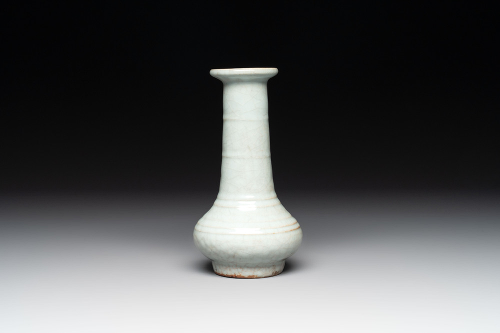 A Chinese Longquan celadon vase, possibly Yuan/Ming
