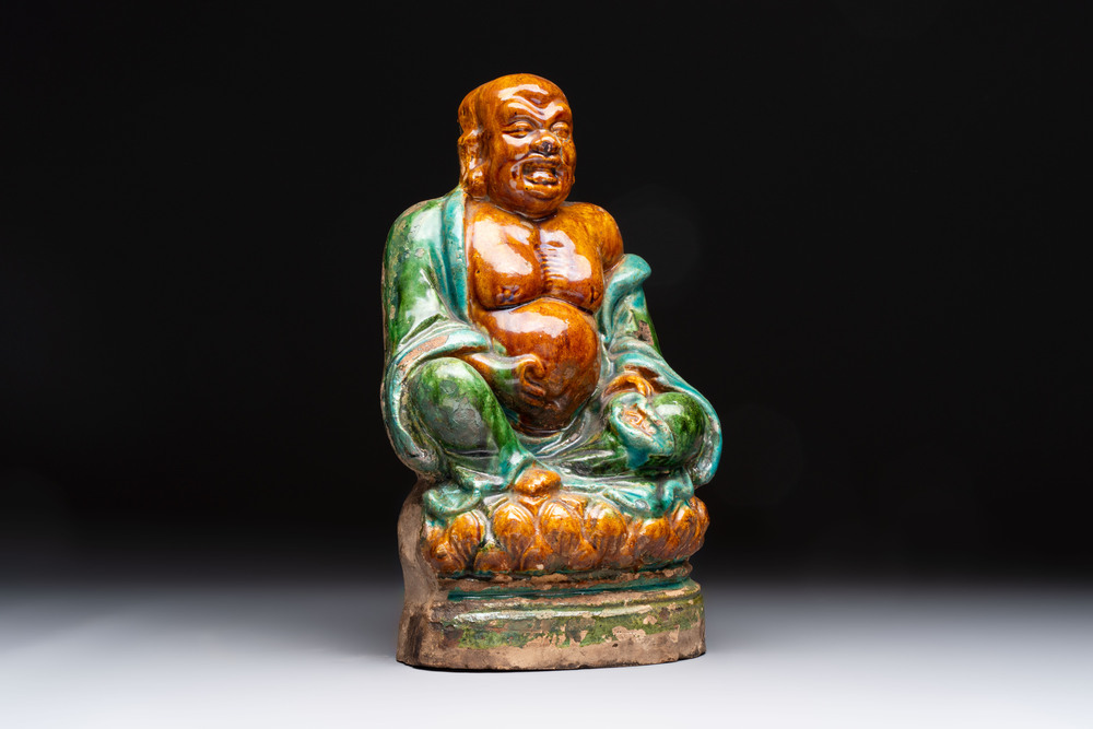 A Chinese fahua Milefo Buddha, Ming