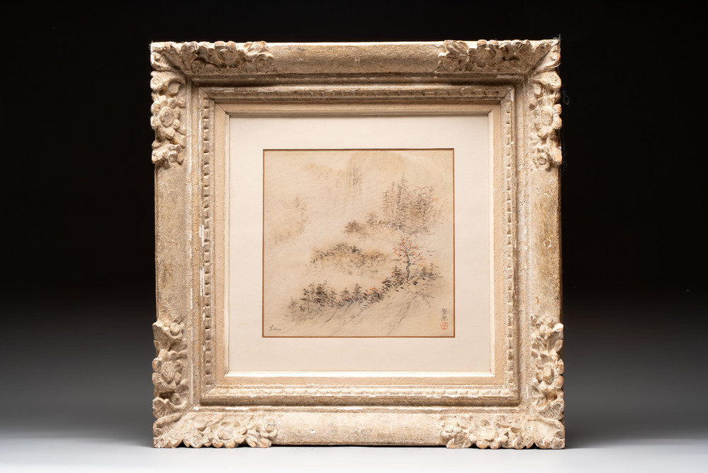 Liao Xinxue 廖新学(1900-1958): 'Mountainous landscape', ink on silk, 20th C.