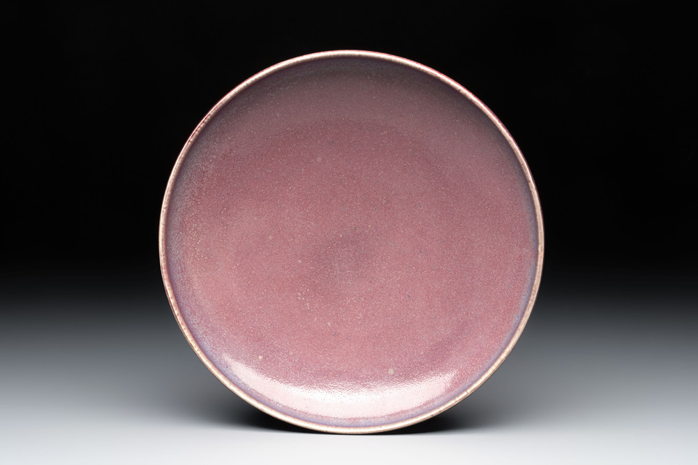 A Chinese 'jun' plate, Ming or later