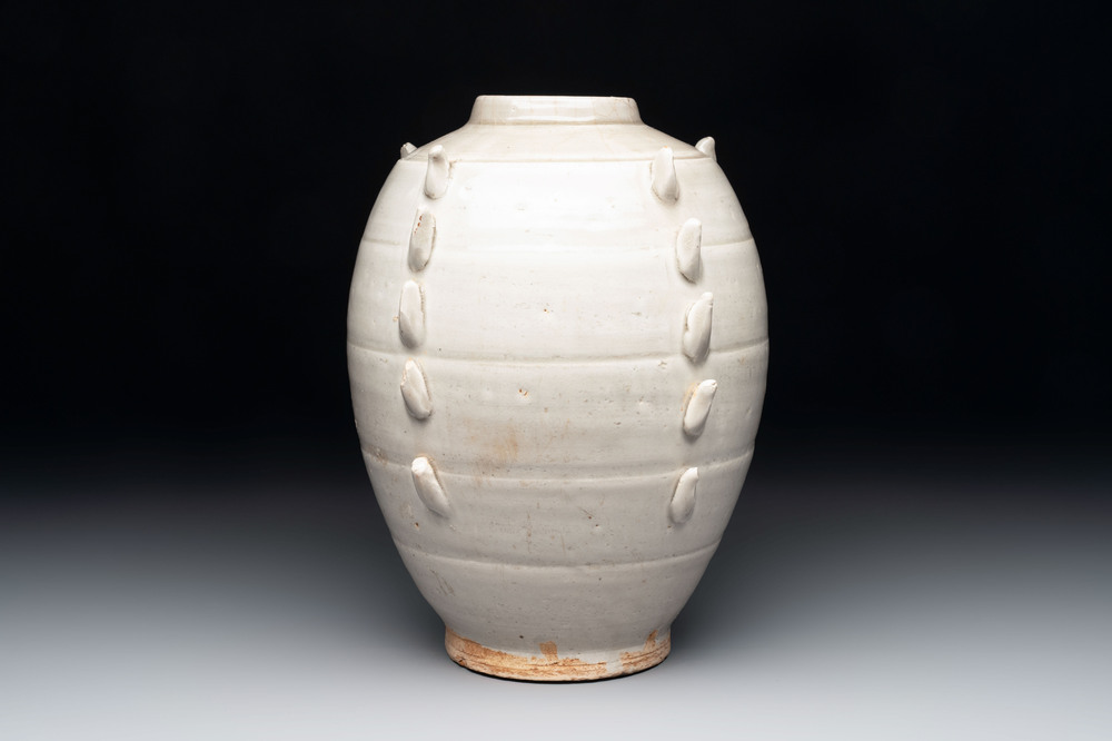 A Chinese qingbai multi-cornered jar, Song
