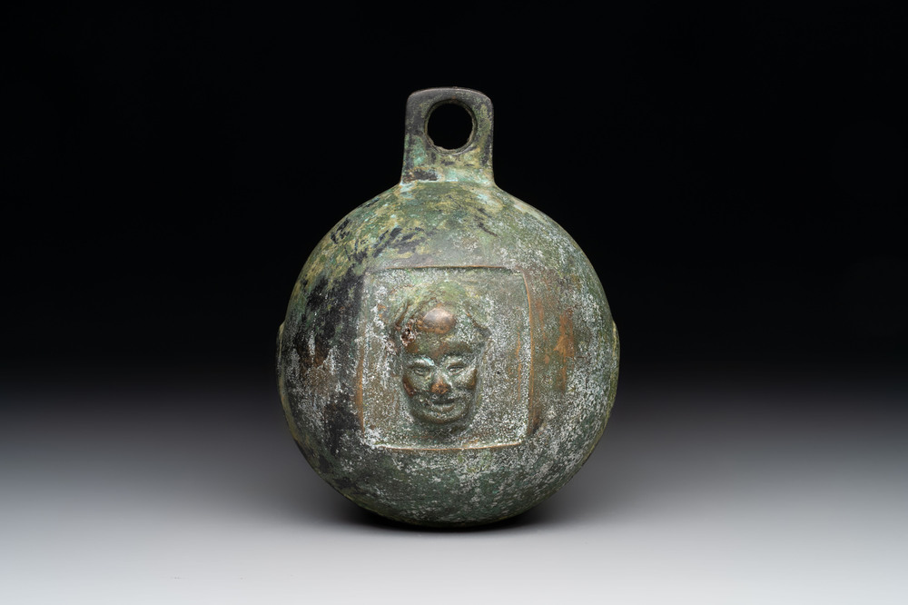 A rare Chinese Taiping Heavenly Kingdom alarm bell, Zhang Ji 漳記 mark, Guangxi, dated 1851
