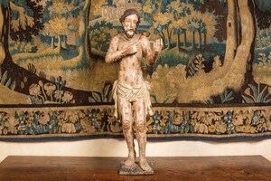 Christ de la Flagellation, bois sculpté et polychromé, Espagne ou Italie du sud, 2ème moitié du 16ème