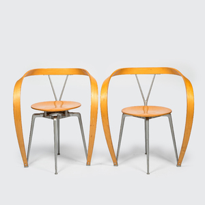 Une paire de 'Revers Chairs' par Andrea Branzi pour Cassina, Italie, années 90