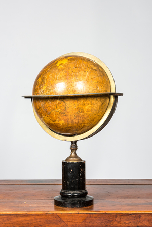 A globe on stand, 19th C.
