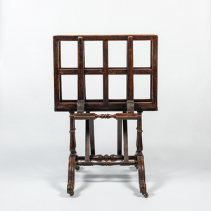 An English wooden library plan or folio stand, 19th C.