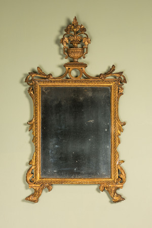 A French gilt wooden Louis XVI mirror, 18th C.