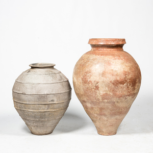 Two large terracotta storage jars, 18/19th C.