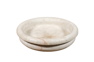 A large round marble basin, 19th C.