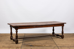 A long Flemish oak table, 17th C.