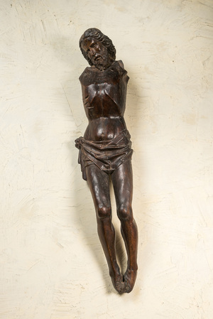 A large walnut Corpus Christi, early 16th C.