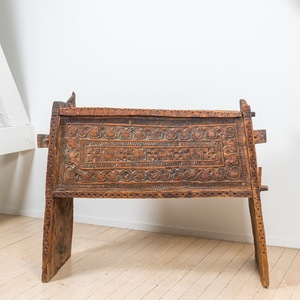 A wooden coffer on stand, Pakistan or Nuristan, 1st half 20th C.