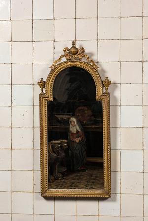 A French gilt wooden Louis XVI mirror, 18th C.