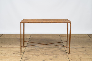 An industrial metal work table, 20th C.