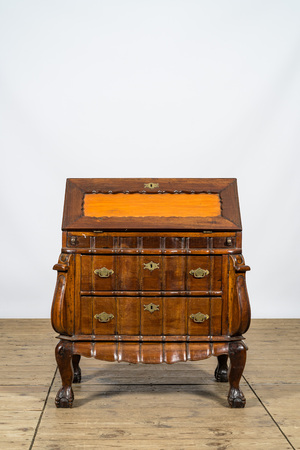 A Dutch colonial wooden secretaire, 19th C.