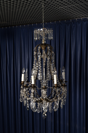 A crystal chandelier, 19th C.