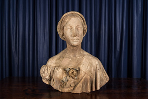 A French marble bust of Marianne, 19th C.