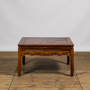 A square Chinese kang table, 20th C.