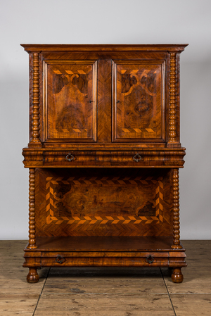 A mahogany marquetry buffet, 19th C.