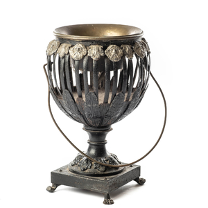 A patinated bronze coal bucket, probably France, 19th C.