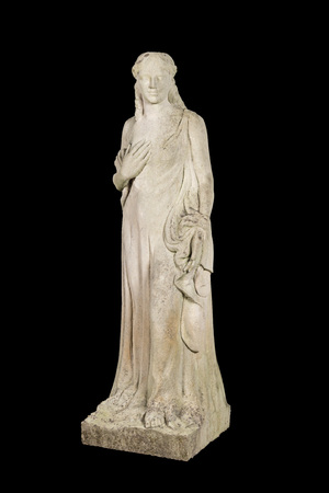 A large stone garden statue of a lady after the antique, 20th C.