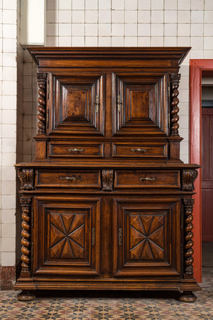 A French wooden buffet 'deux-corps', 19th C.