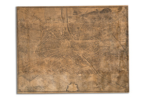 Michel Etienne Turgot (1690-1751): Map of Paris, engraved on paper and mounted on wooden frames, ca. 1739