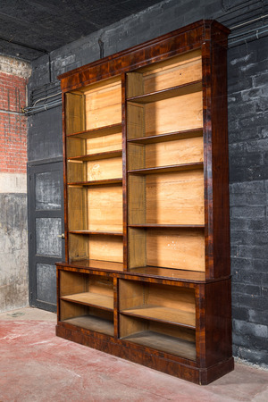 A mahogany bookcase, 19th C.